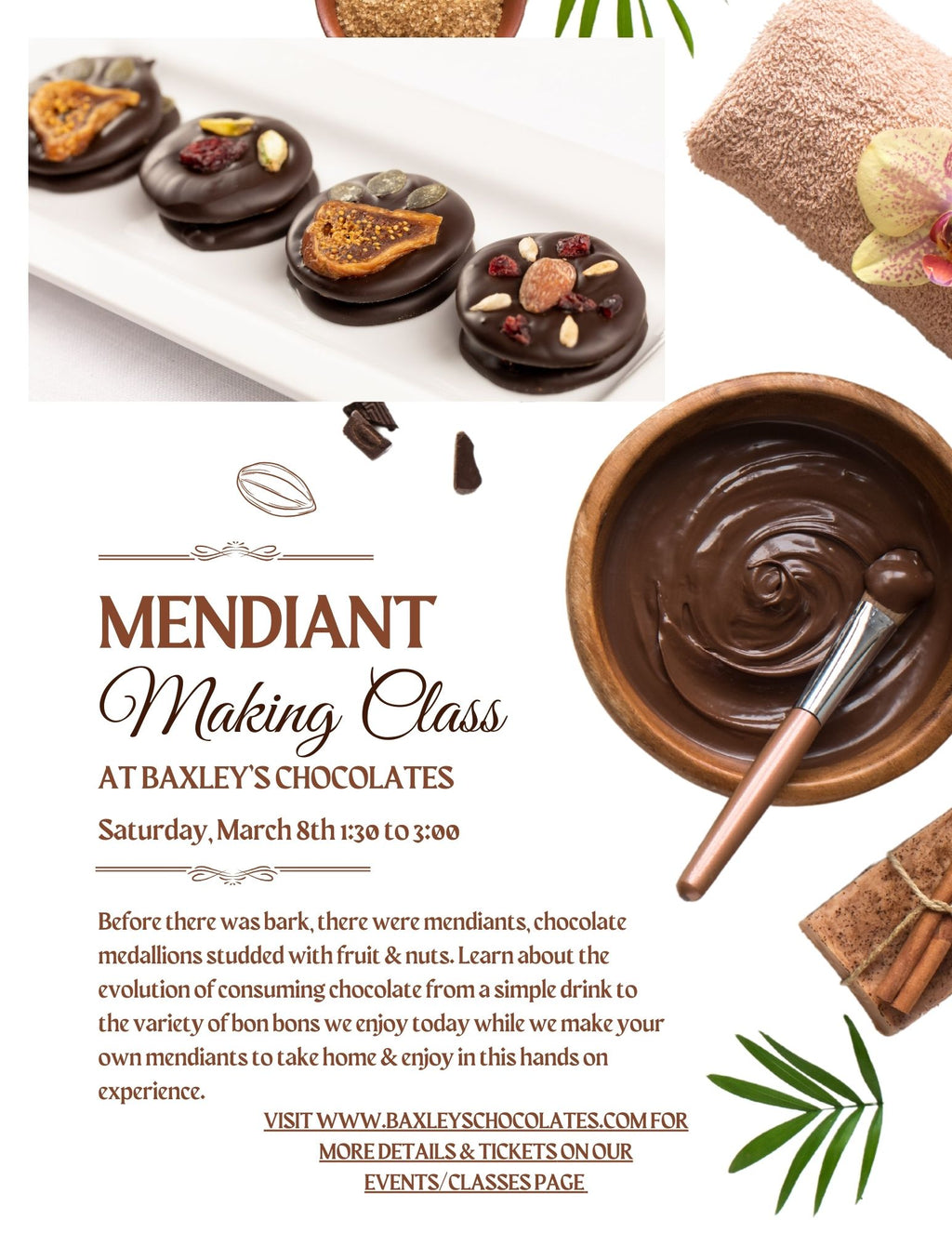 Mendiant Making Class - March 8th - 1:30